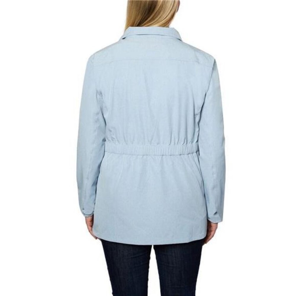 Hang Ten Womens Water Repellant Hybrid Jacket (Blue Fog, X-Small) - Picture 2 of 2